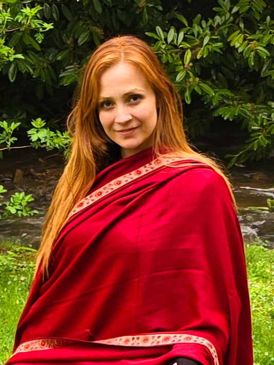 Shawl Cashmere Red