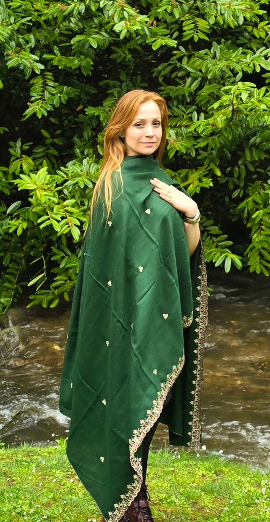 Shawl Cashmere Olive Green