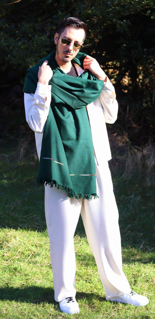 Shawl Cashmere Olive Green
