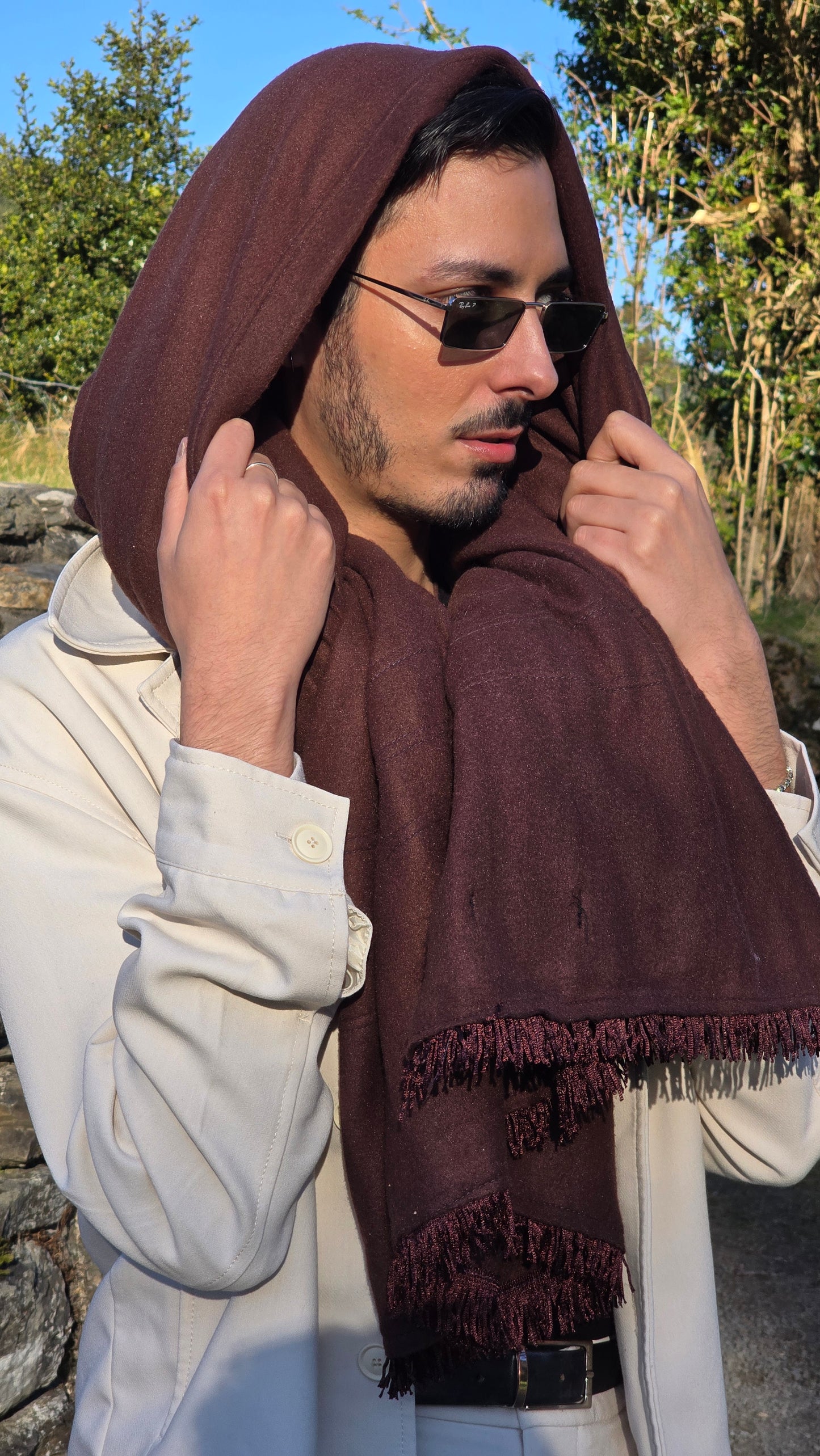 Shawl Cashmere Brown