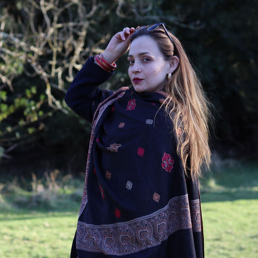 Shawl Cashmere Black