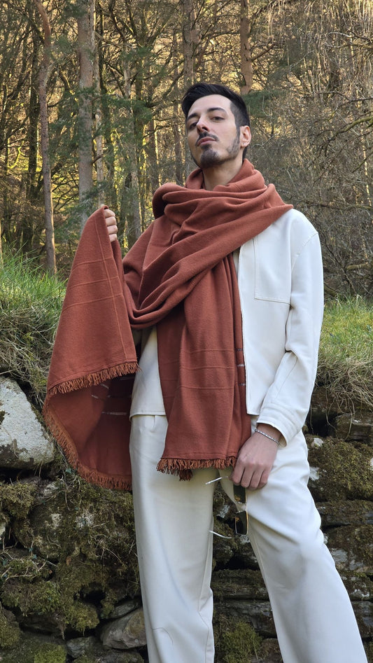 Shawl Cashmere Orange