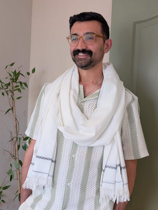 Shawl Cashmere White