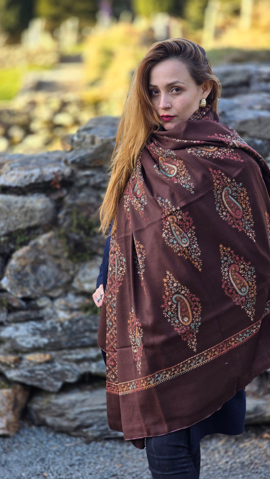 Shawl Cashmere Brown