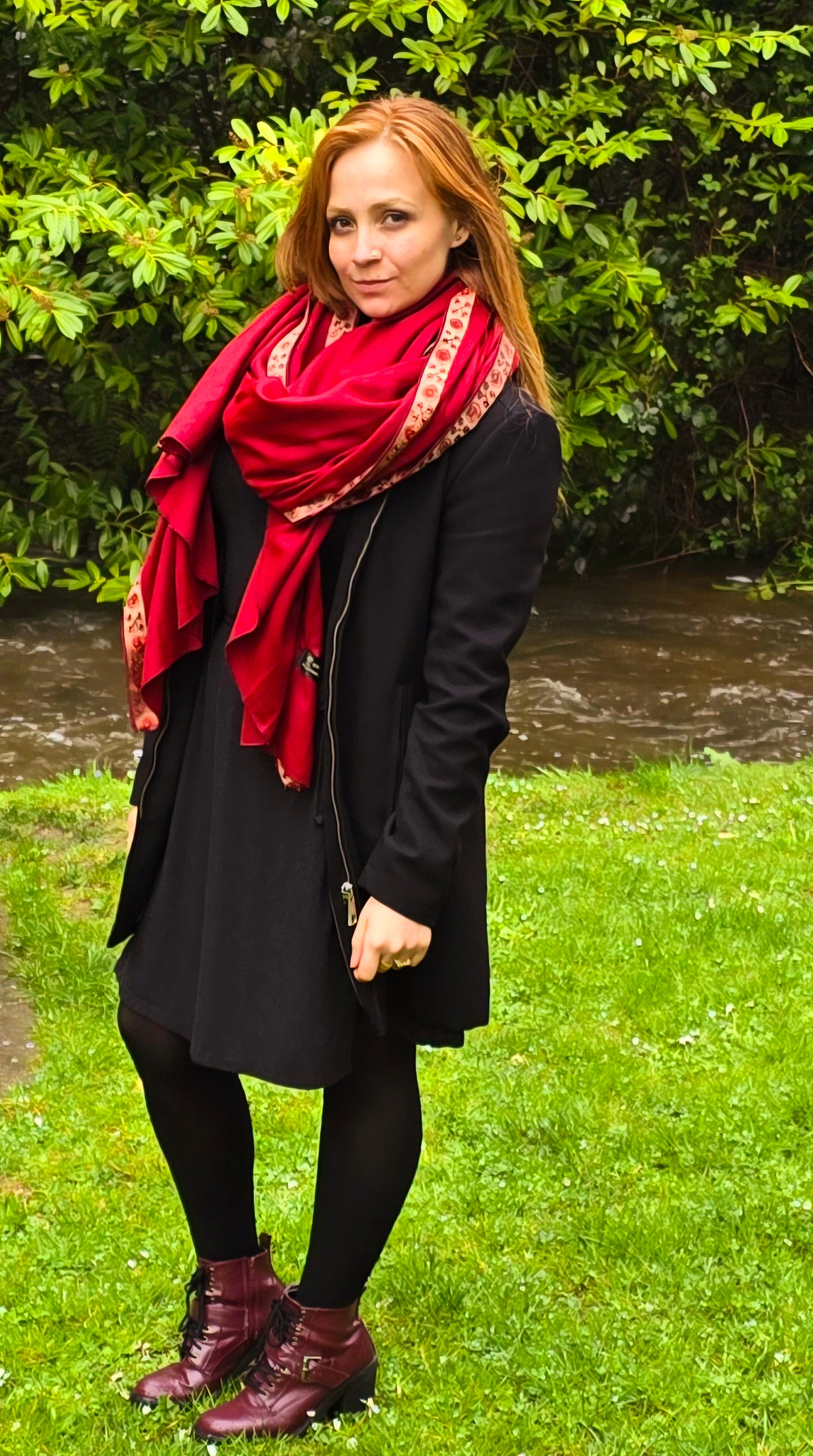 Shawl Cashmere Red