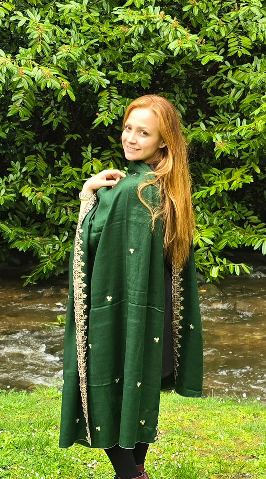 Shawl Cashmere Olive Green