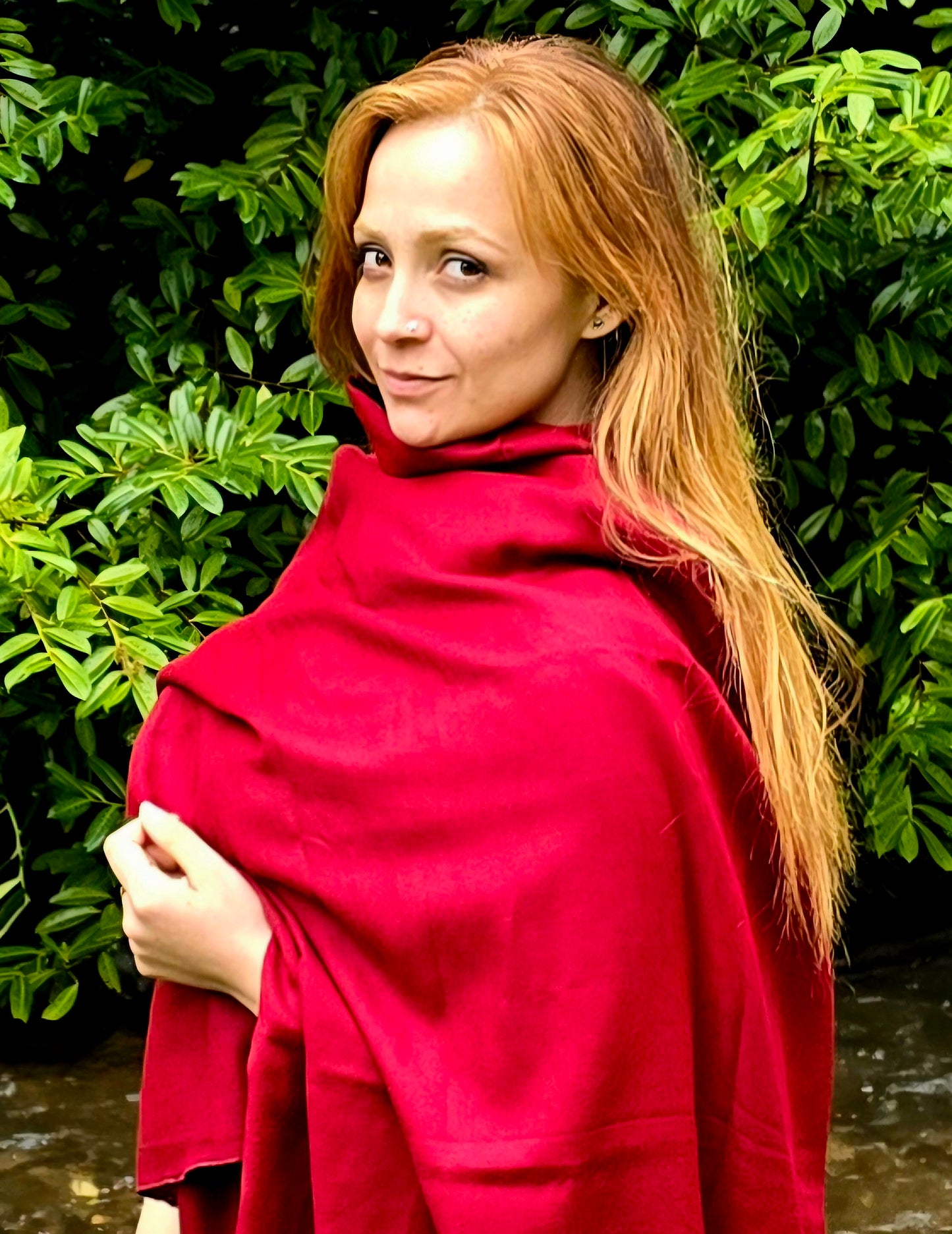 Shawl Cashmere Red