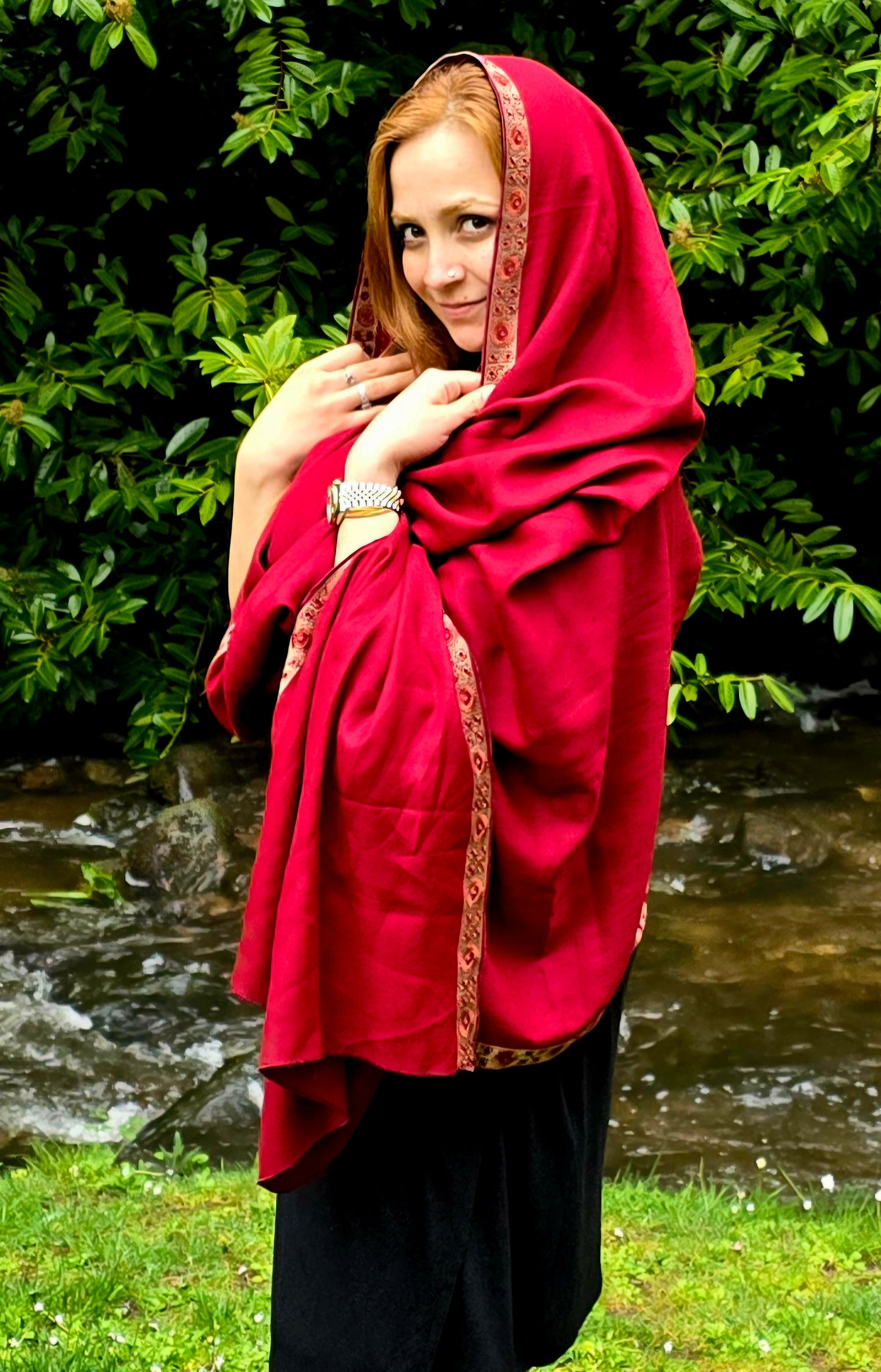 Shawl Cashmere Red
