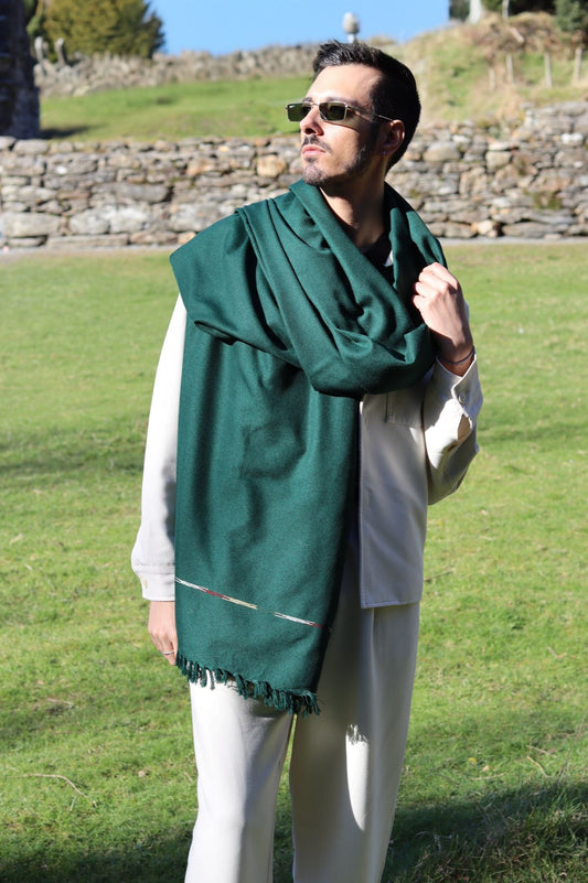 Shawl Cashmere Olive Green