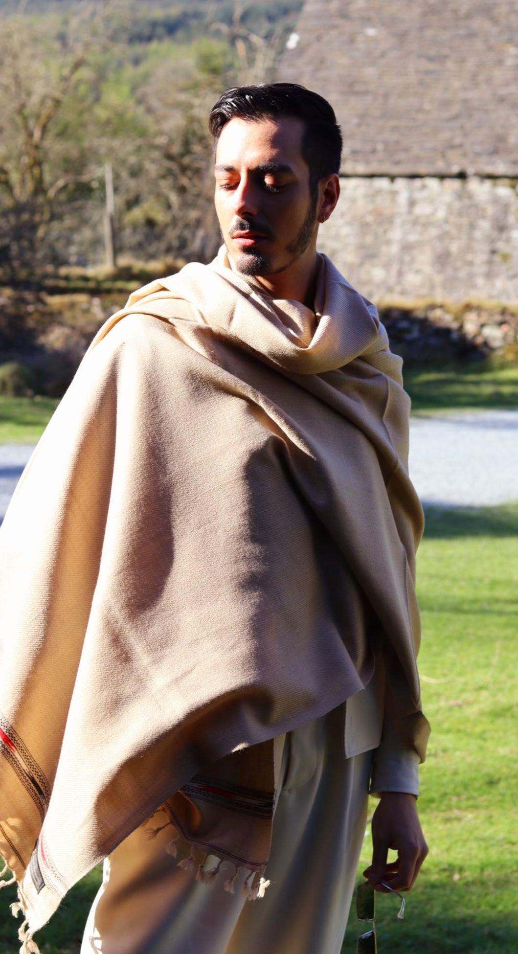 Shawl Cashmere Beige