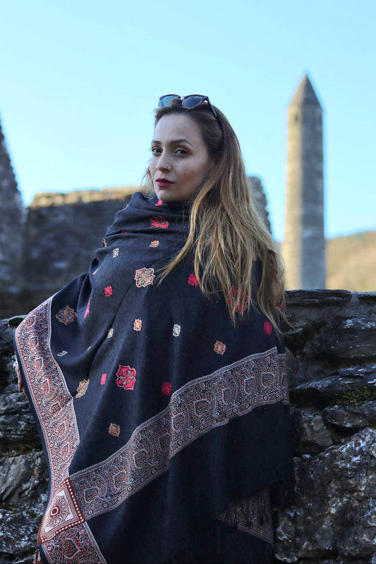 Shawl Cashmere Black