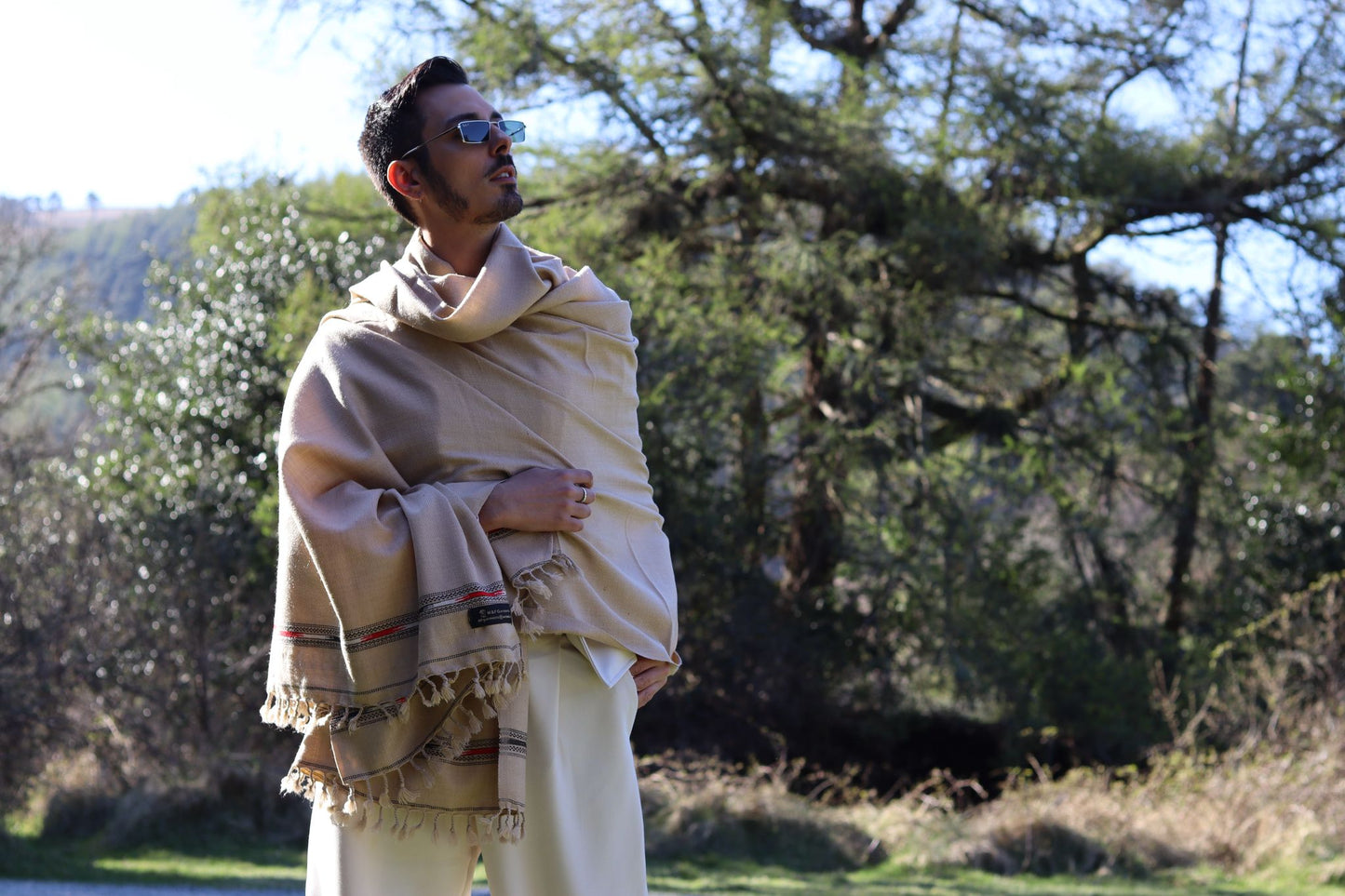 Shawl Cashmere Beige