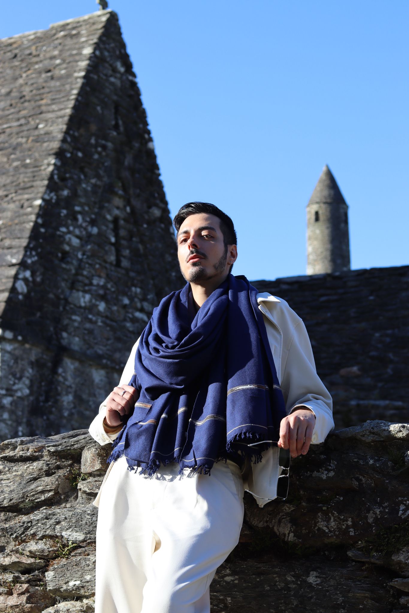 Shawl Cashmere Blue