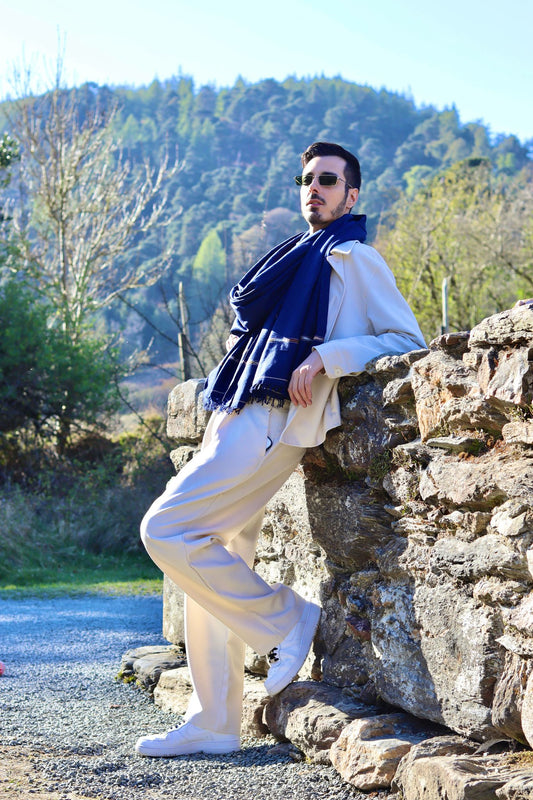 Shawl Cashmere Blue
