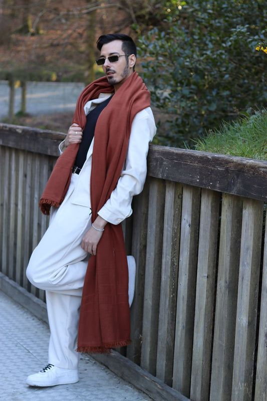 Shawl Cashmere Orange