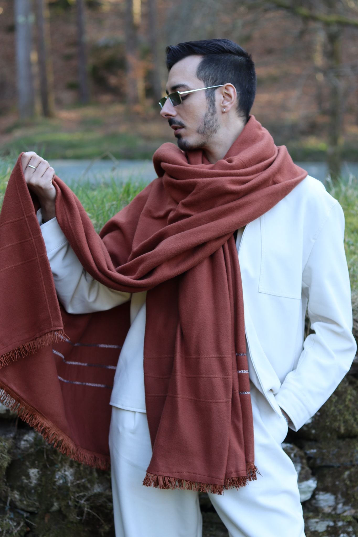 Shawl Cashmere Orange