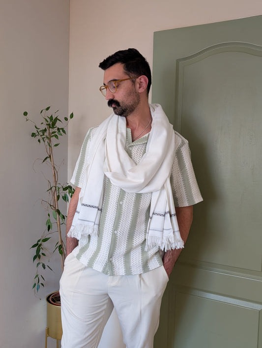 Shawl Cashmere White