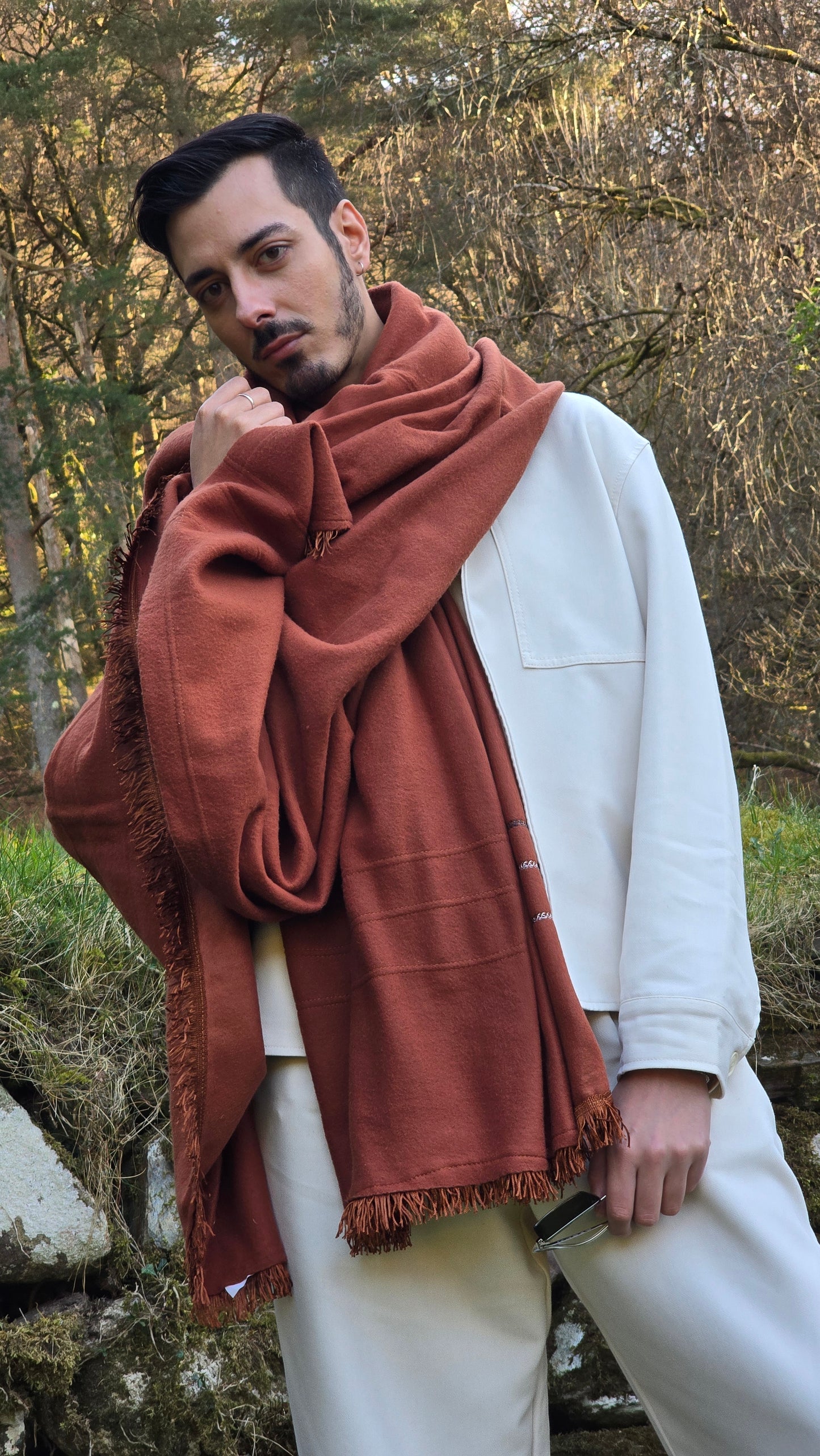 Shawl Cashmere Orange