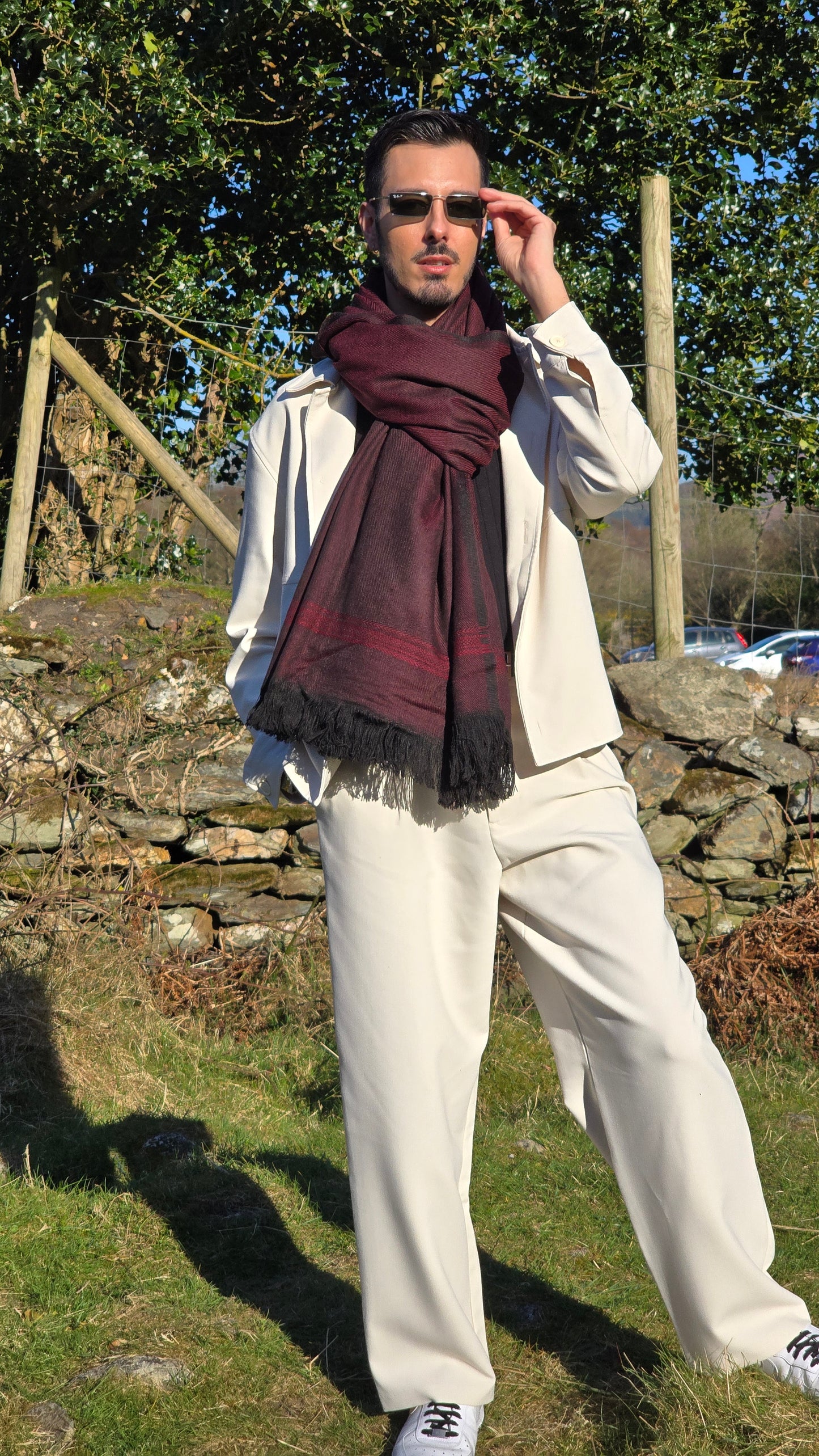 Shawl Cashmere Wine