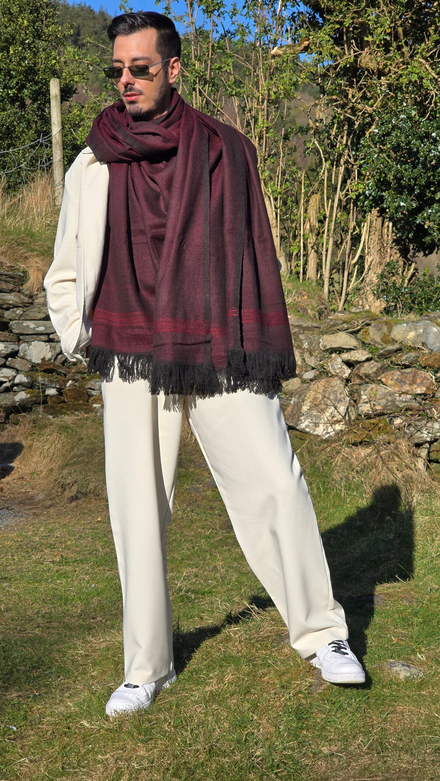 Shawl Cashmere Wine