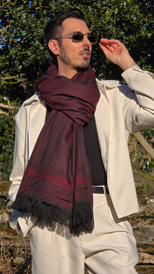 Shawl Cashmere Wine