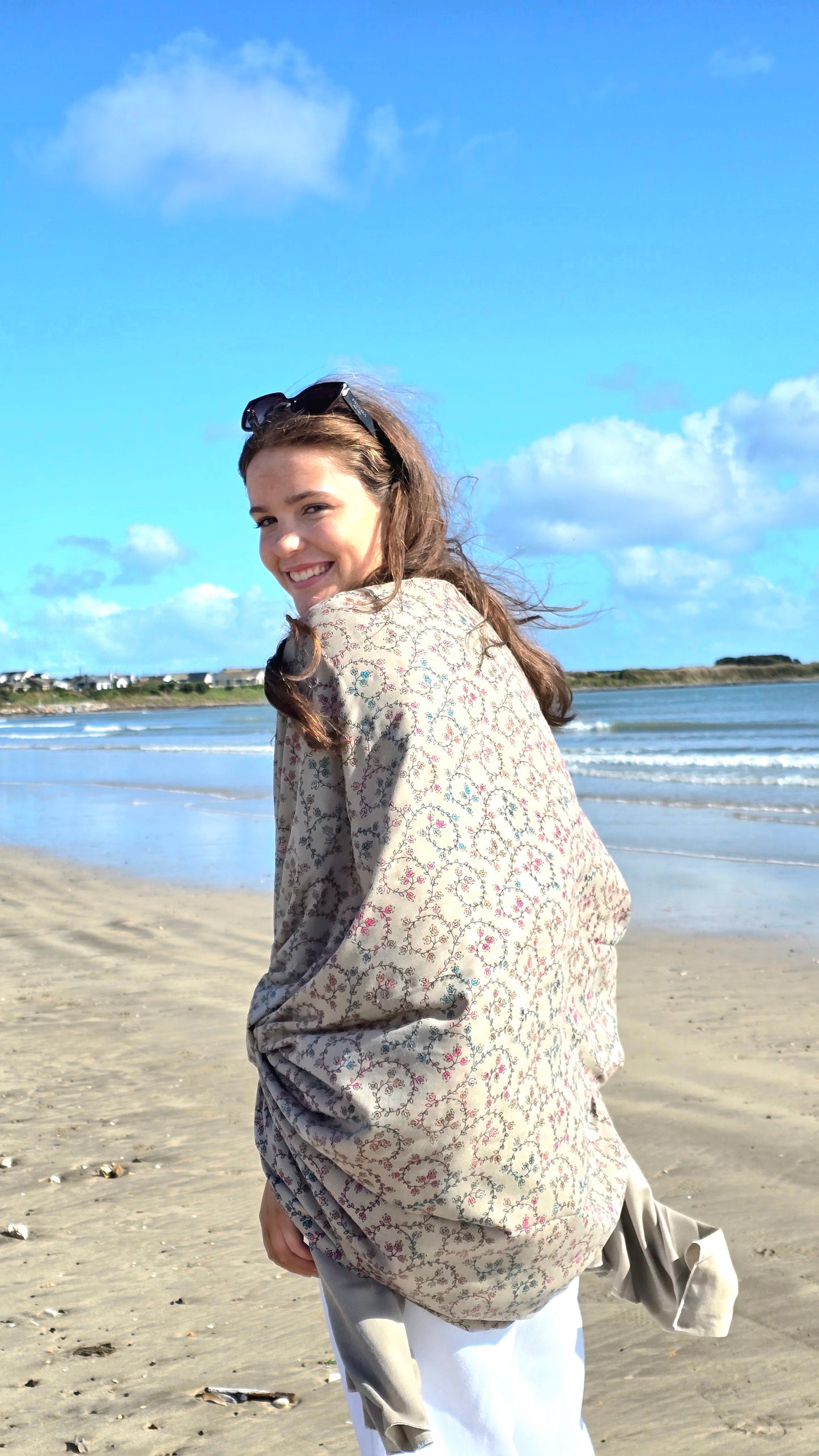 Shawl Cashmere Blend Beige #1