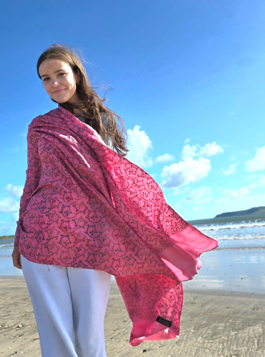 Shawl Chasmere Blend Pink