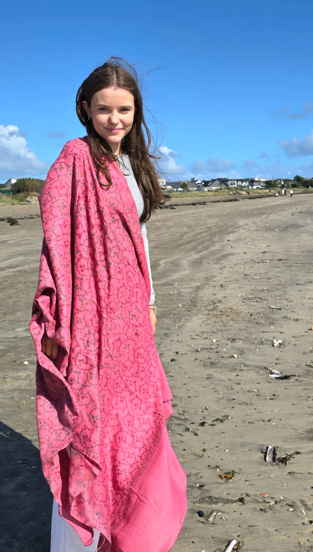 Shawl Chasmere Blend Pink