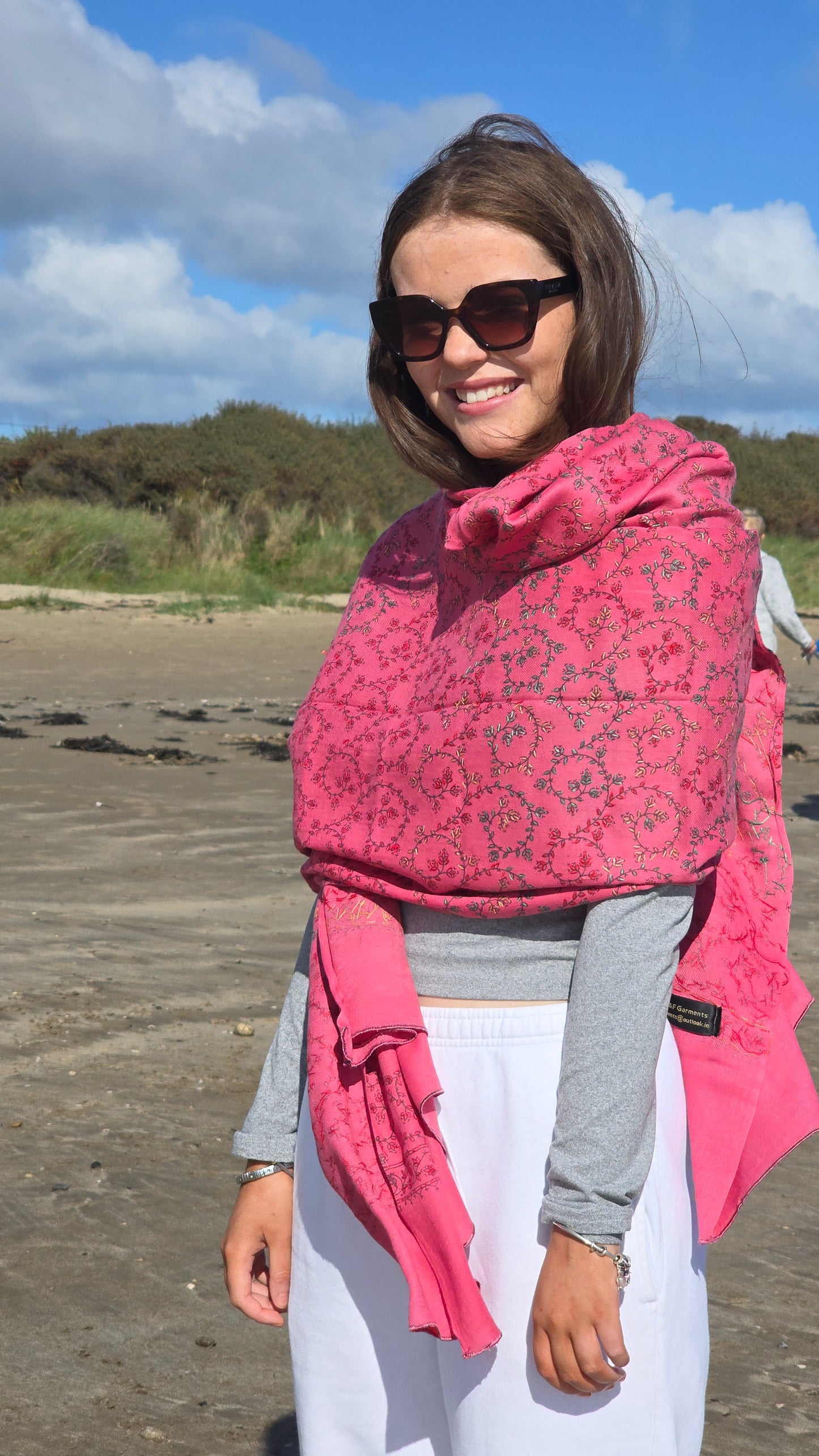 Shawl Chasmere Blend Pink